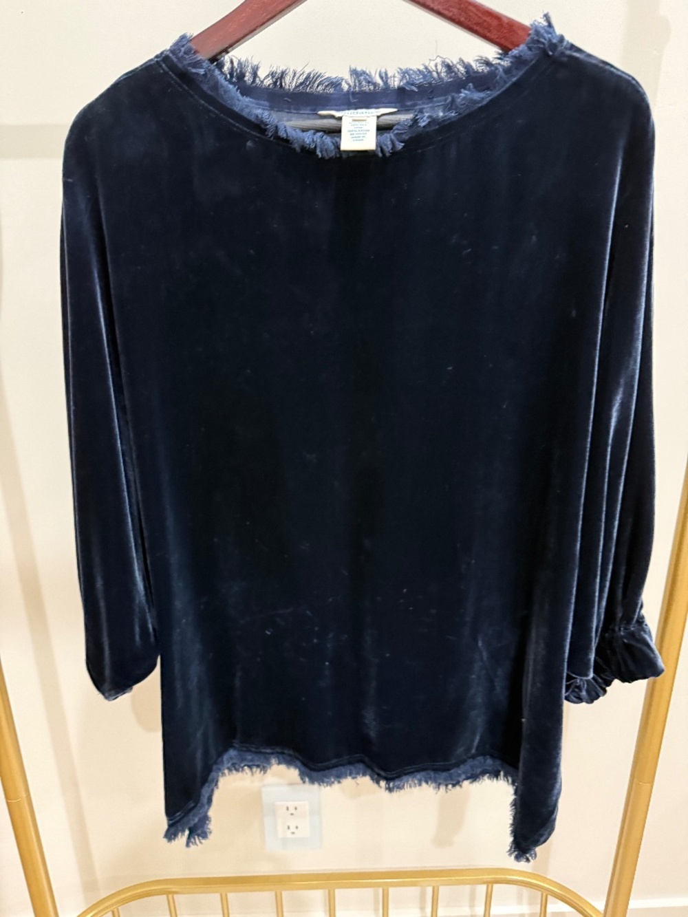 Sundance navy velvet tunic